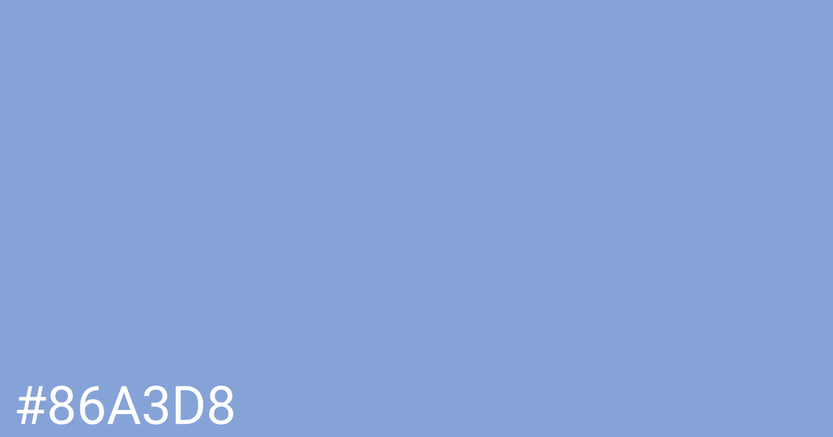 Hex color #86a3d8 graphic