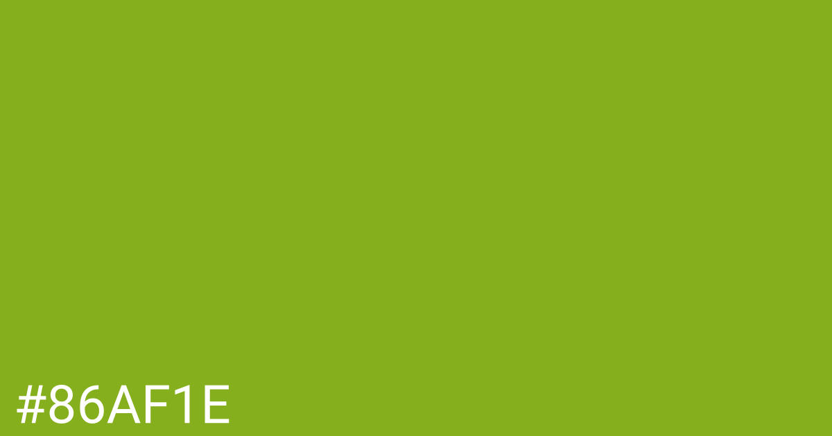 Hex color #86af1e graphic