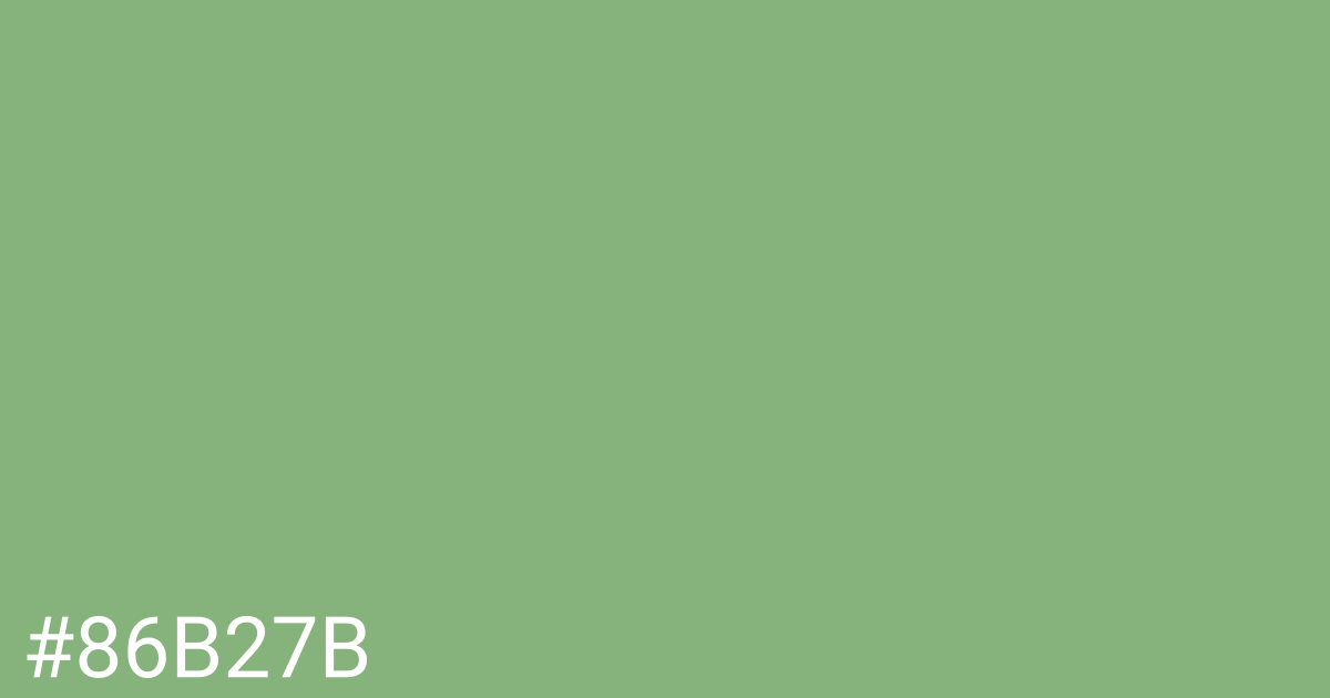 Hex color #86b27b graphic