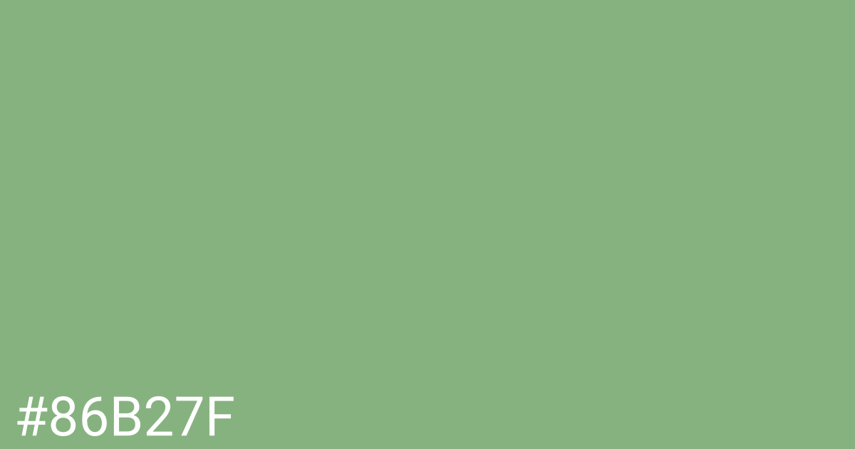 Hex color #86b27f graphic