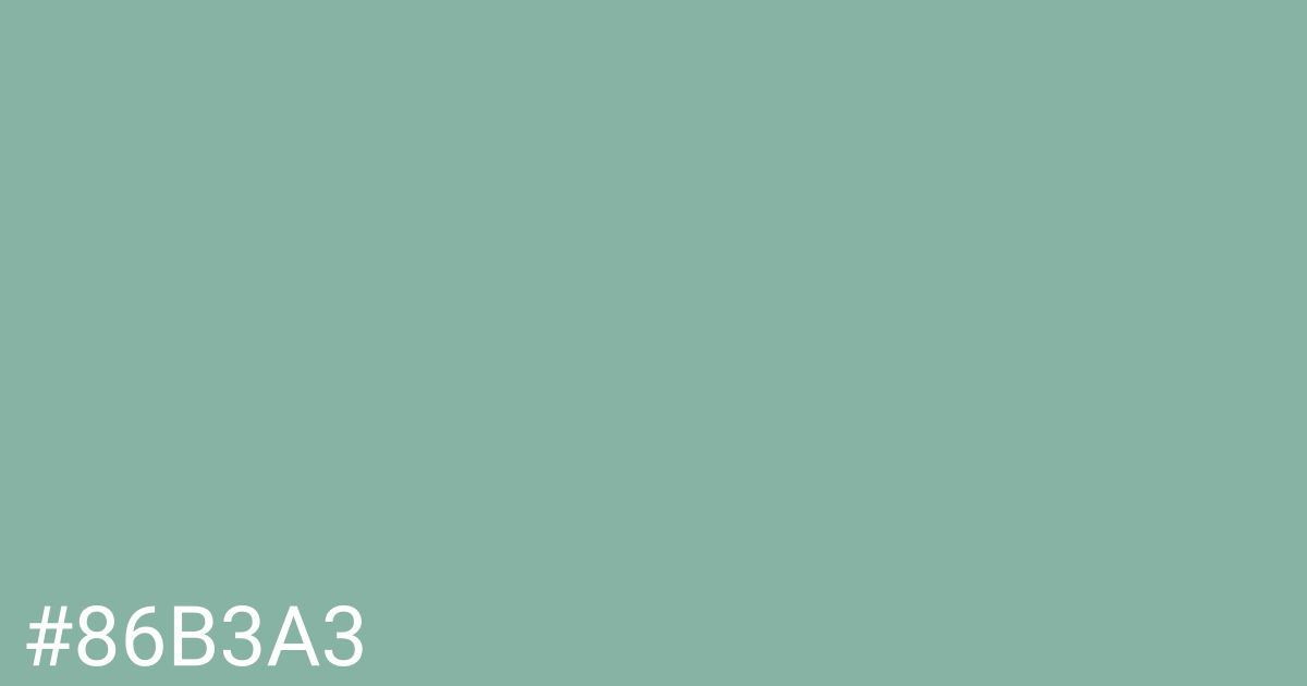 Hex color #86b3a3 graphic