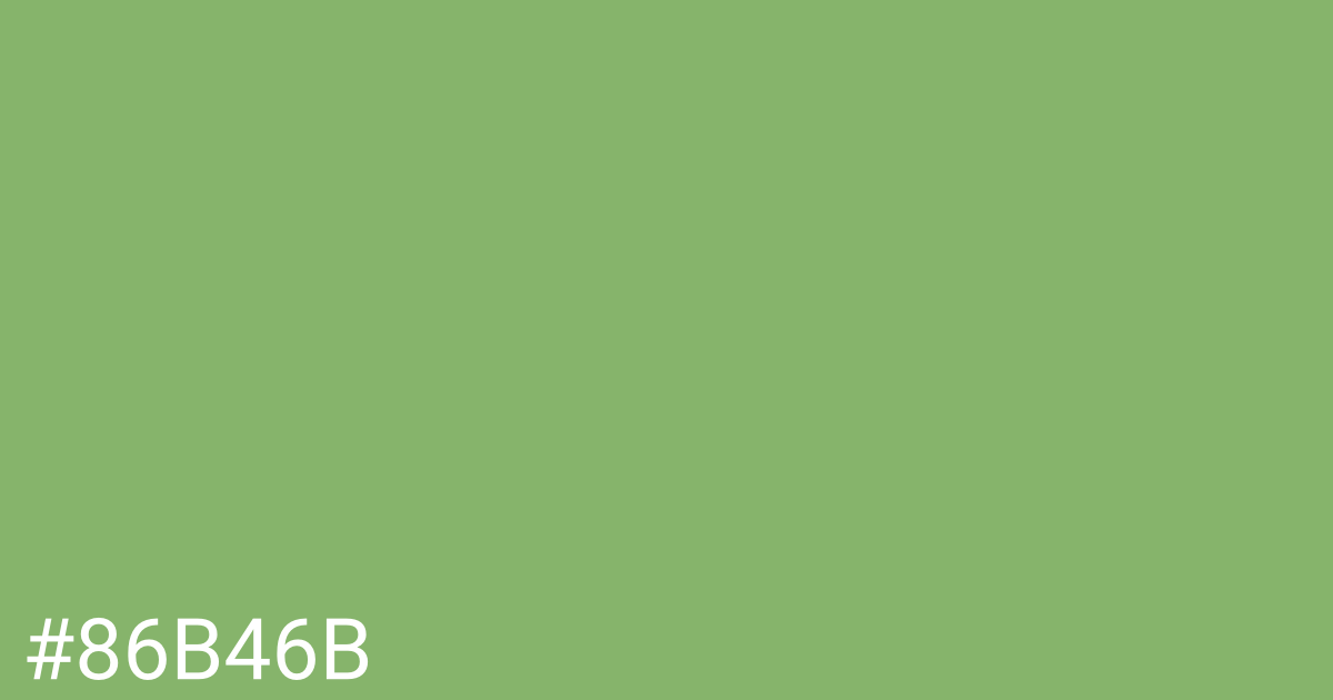 Hex color #86b46b graphic