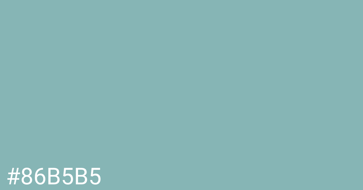 Hex color #86b5b5 graphic