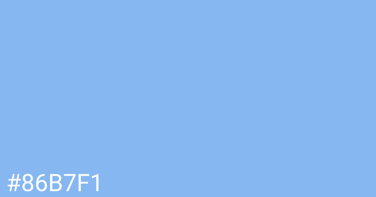 Hex color #86b7f1 graphic