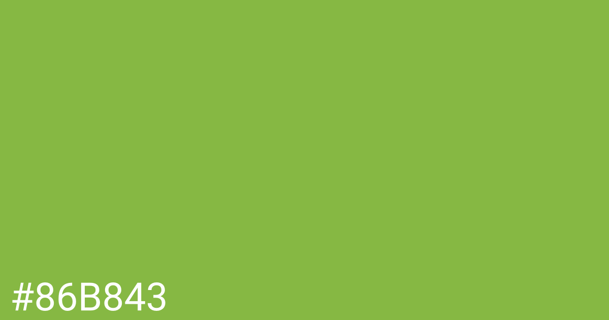 Hex color #86b843 graphic