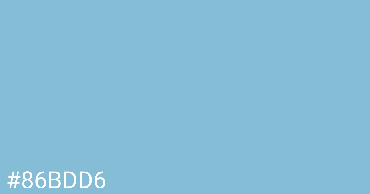 Hex color #86bdd6 graphic