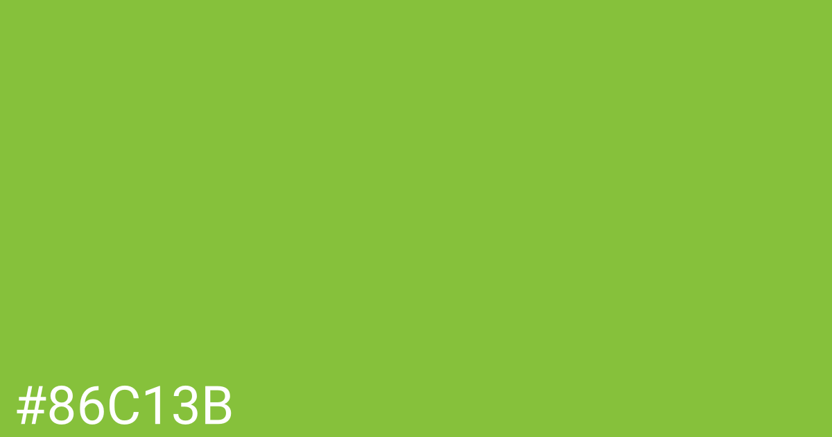Hex color #86c13b graphic