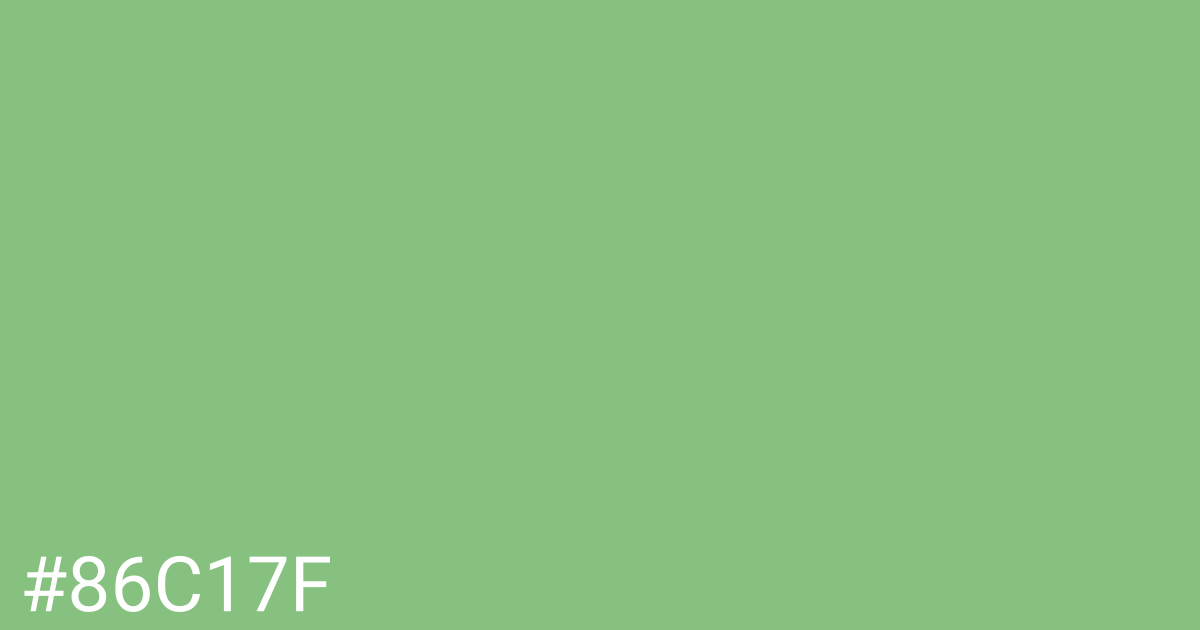 Hex color #86c17f graphic