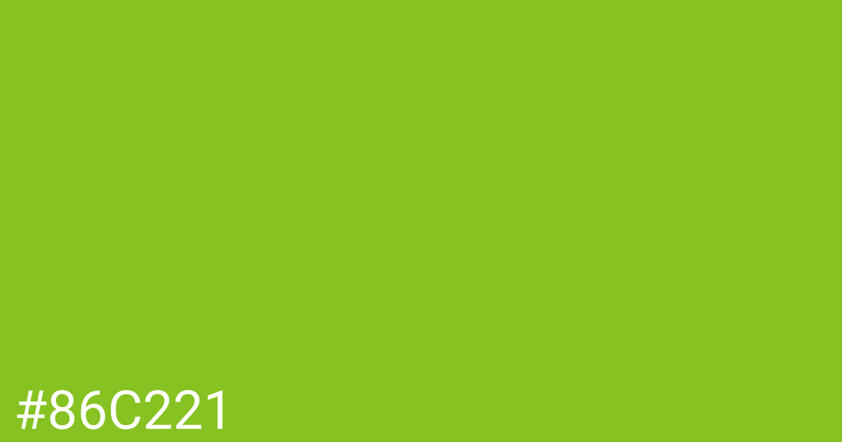 Hex color #86c221 graphic