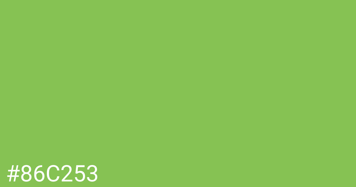 Hex color #86c253 graphic