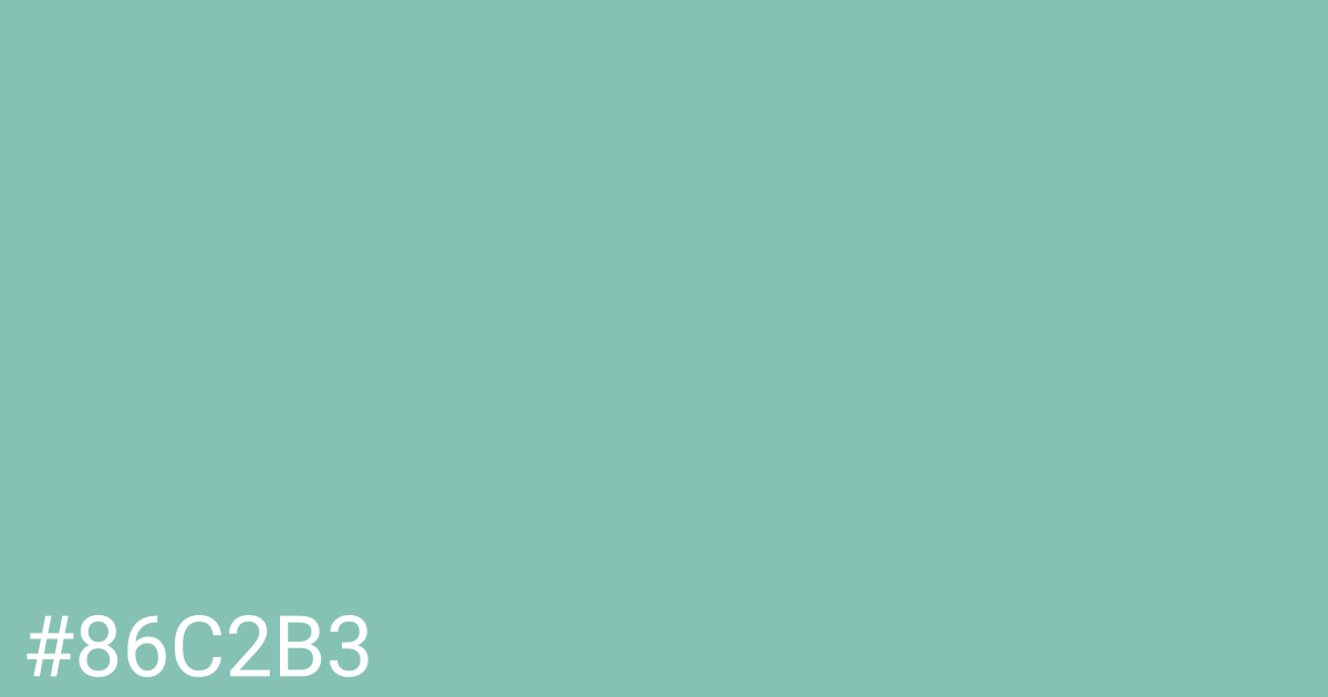 Hex color #86c2b3 graphic