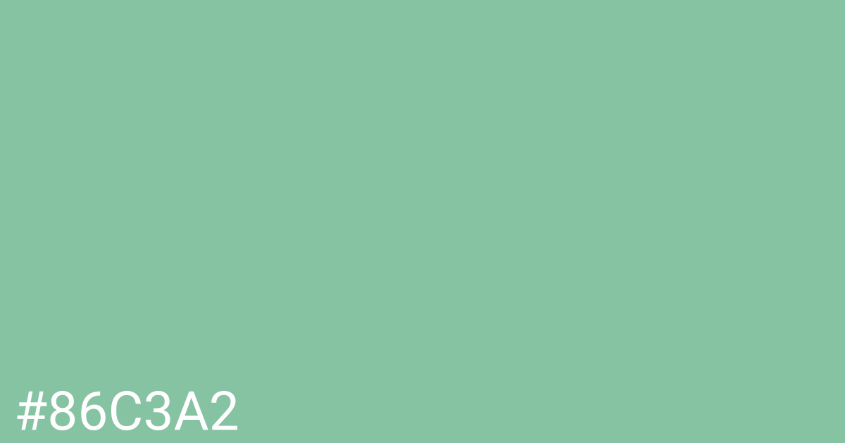 Hex color #86c3a2 graphic