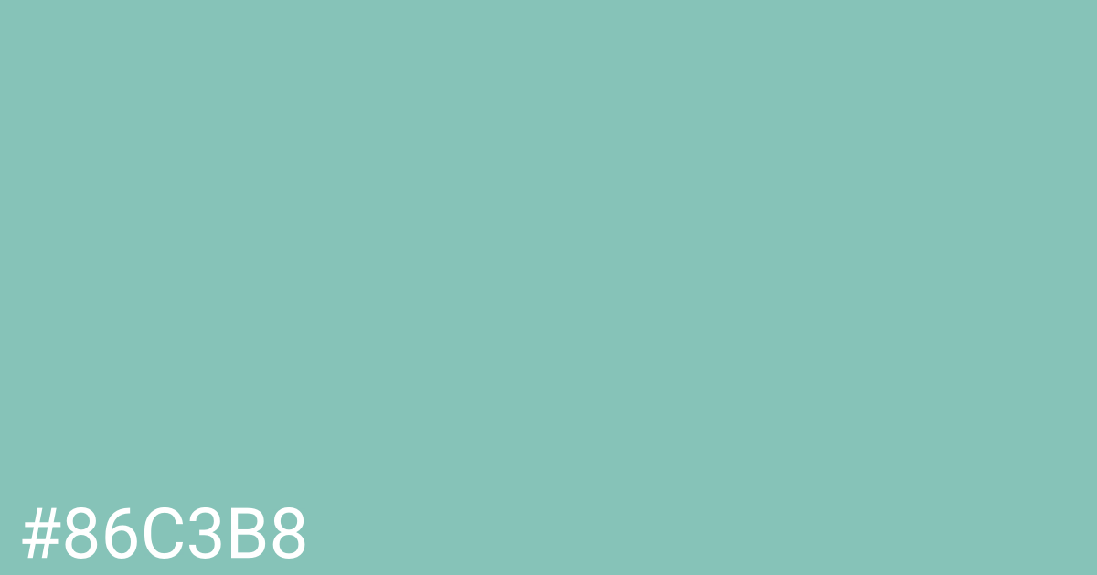 Hex color #86c3b8 graphic