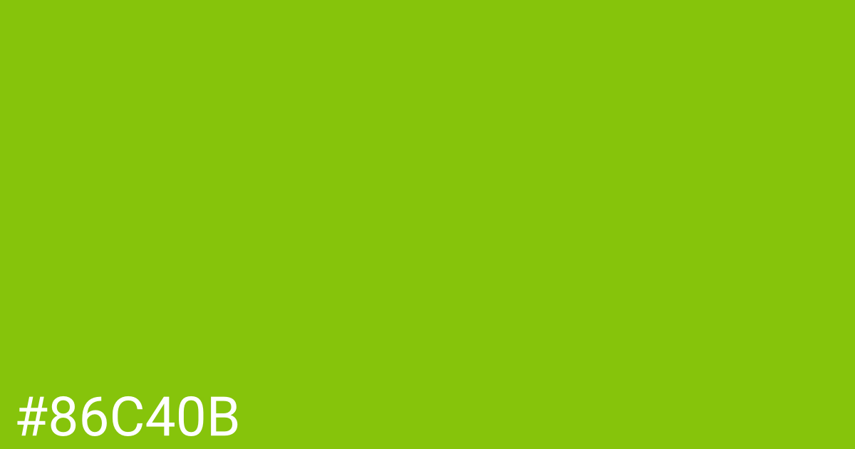 Hex color #86c40b graphic