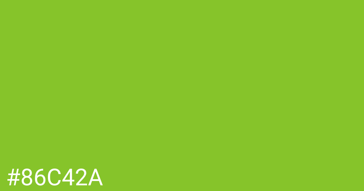 Hex color #86c42a graphic