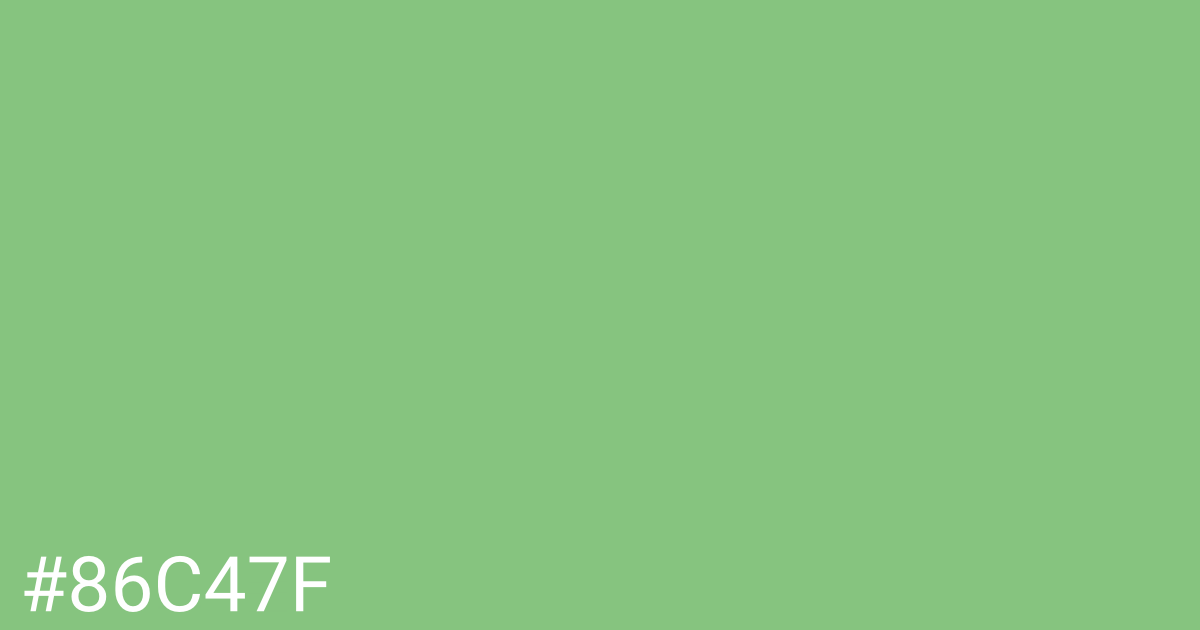 Hex color #86c47f graphic