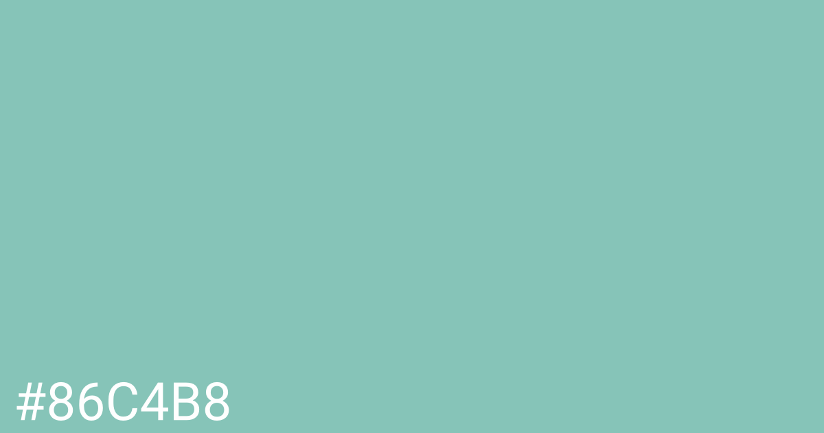 Hex color #86c4b8 graphic