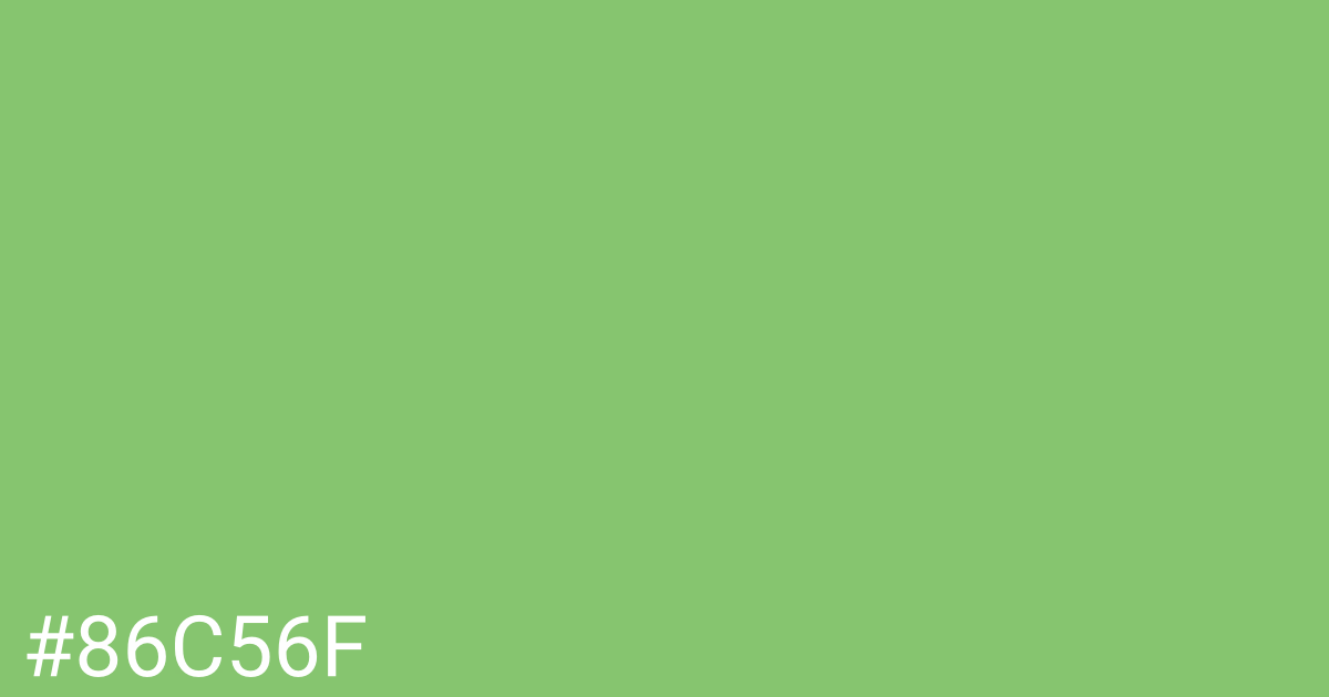 Hex color #86c56f graphic