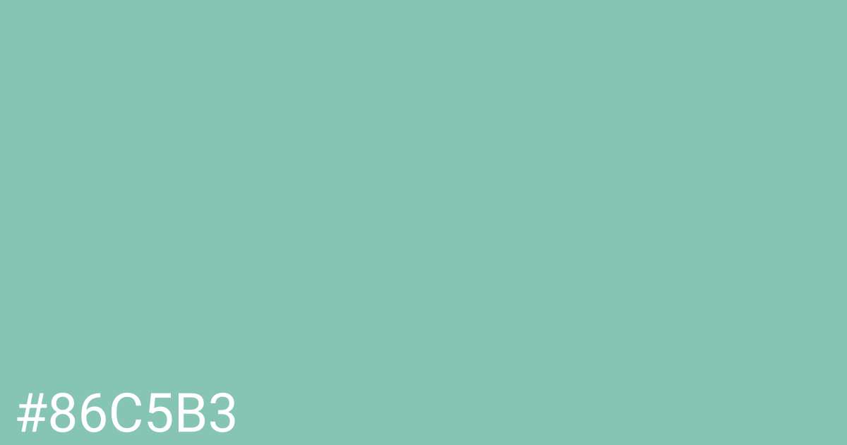 Hex color #86c5b3 graphic