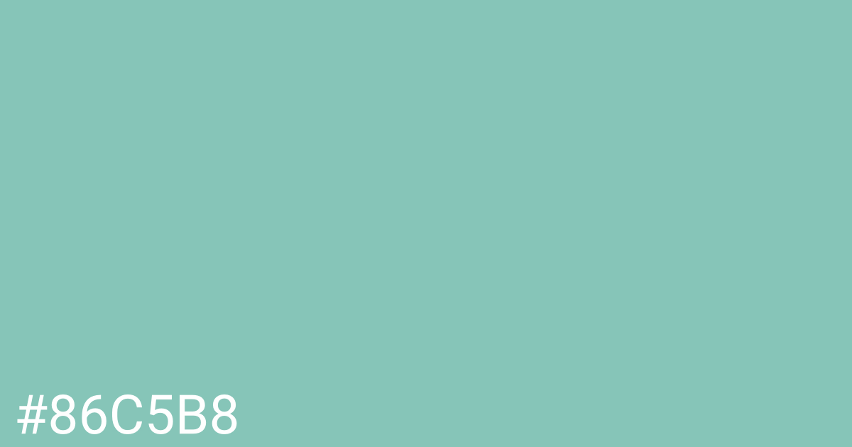 Hex color #86c5b8 graphic