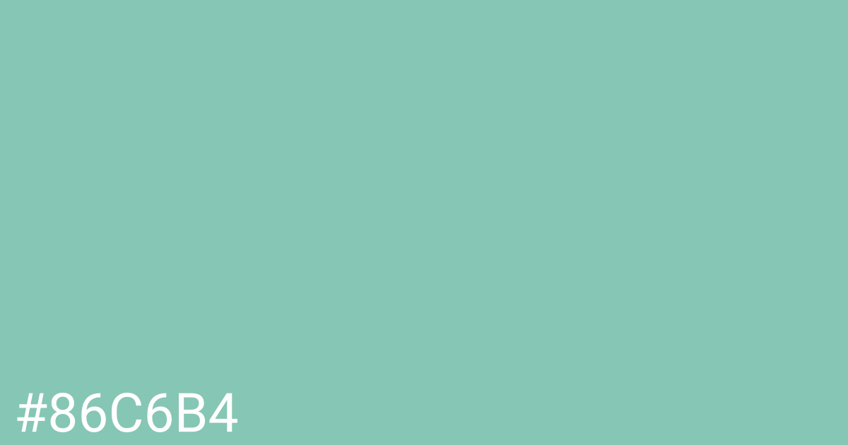 Hex color #86c6b4 graphic