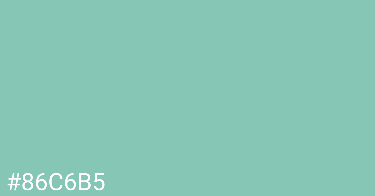 Hex color #86c6b5 graphic