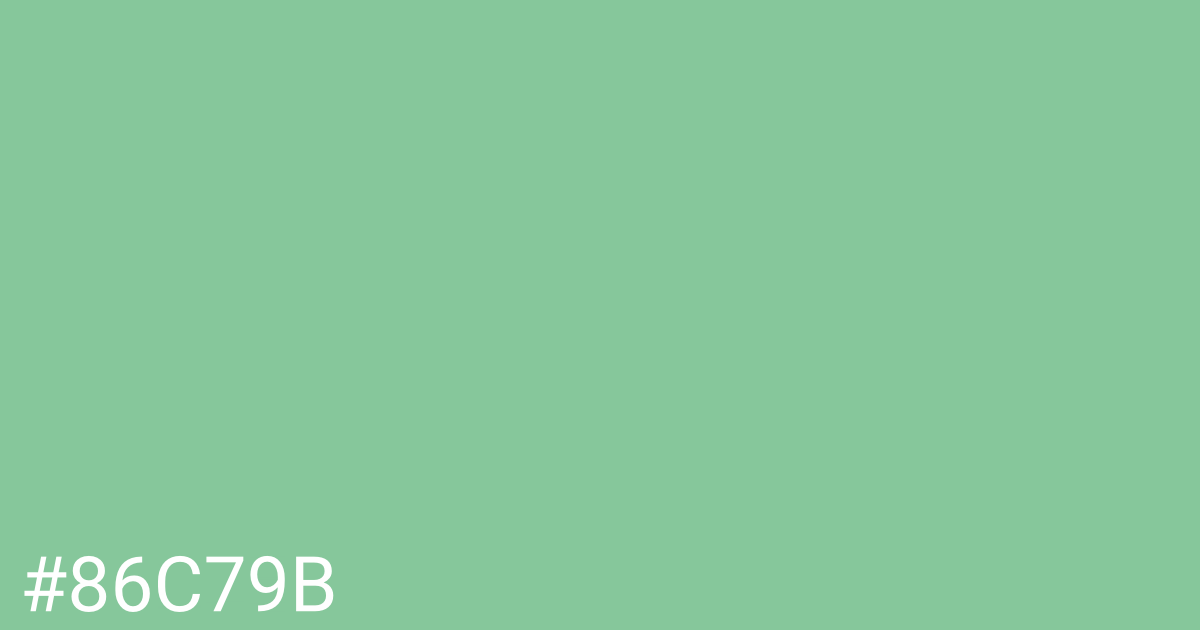 Hex color #86c79b graphic