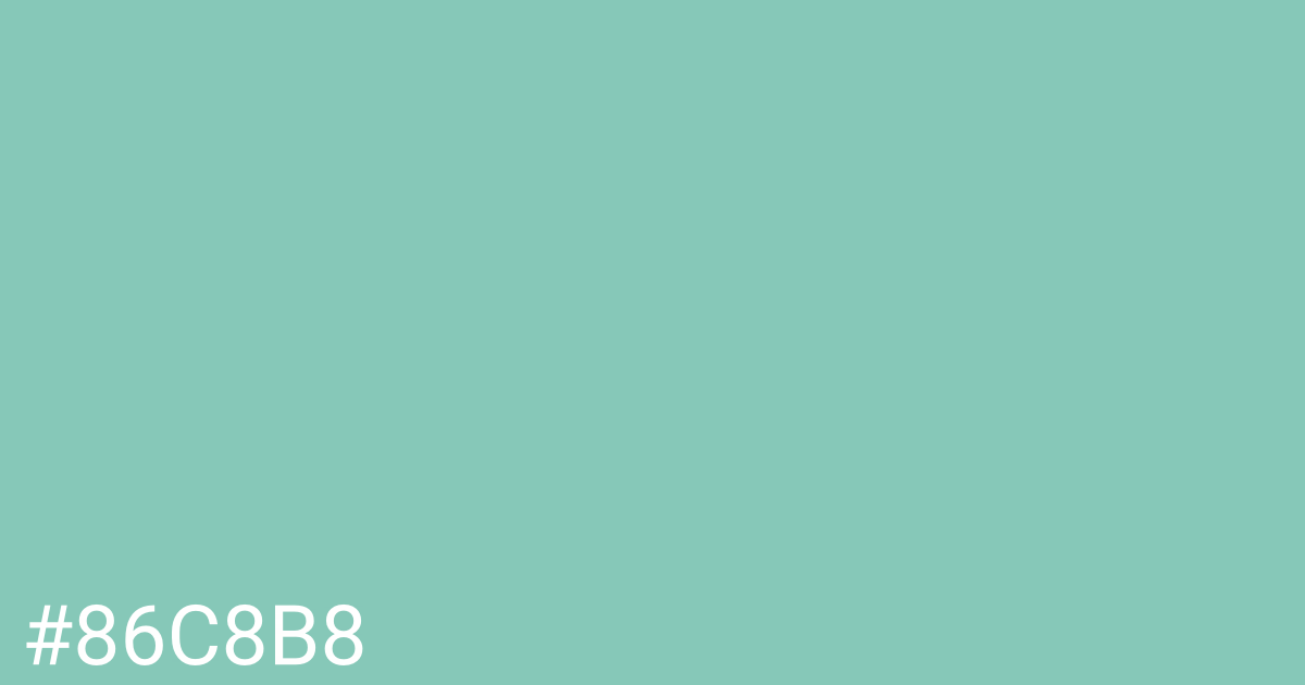 Hex color #86c8b8 graphic