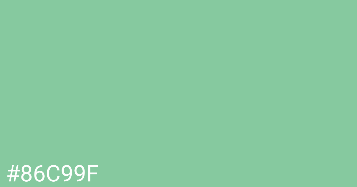 Hex color #86c99f graphic