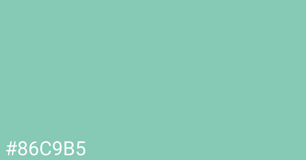 Hex color #86c9b5 graphic