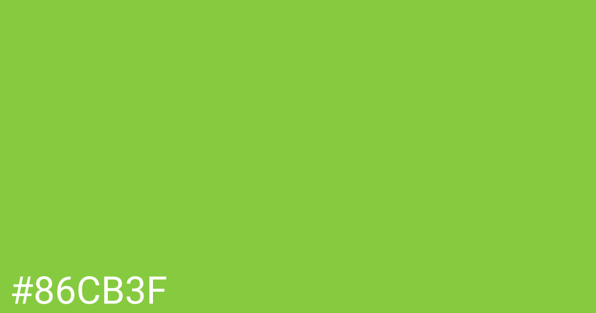 Hex color #86cb3f graphic