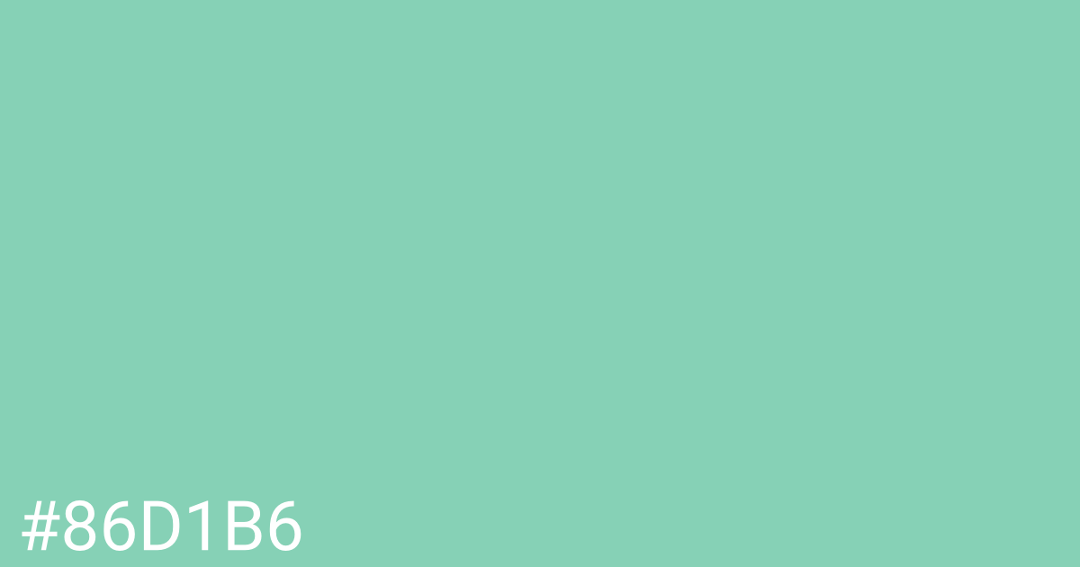 Hex color #86d1b6 graphic