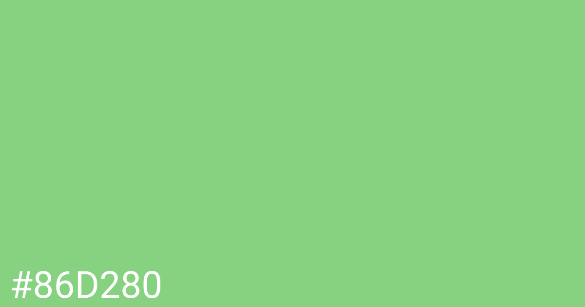 Hex color #86d280 graphic