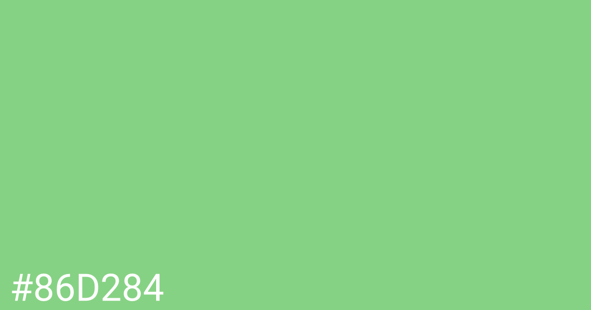 Hex color #86d284 graphic