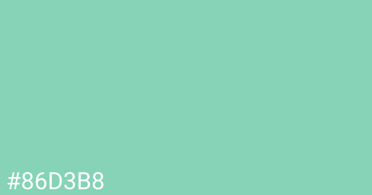 Hex color #86d3b8 graphic