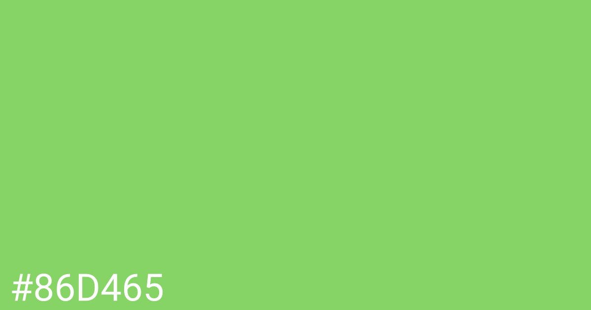 Hex color #86d465 graphic