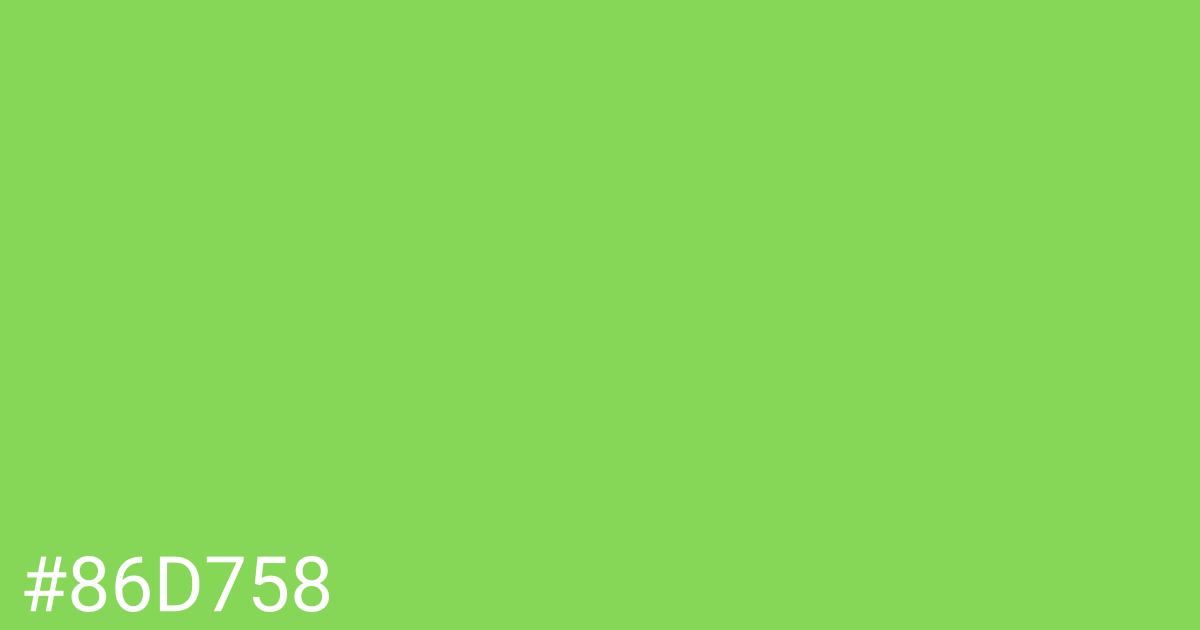 Hex color #86d758 graphic