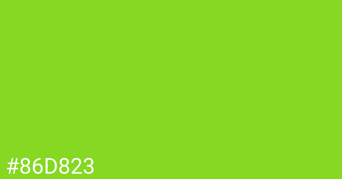 Hex color #86d823 graphic