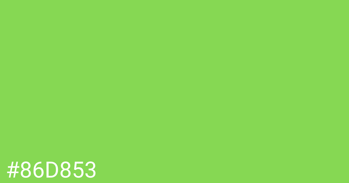 Hex color #86d853 graphic