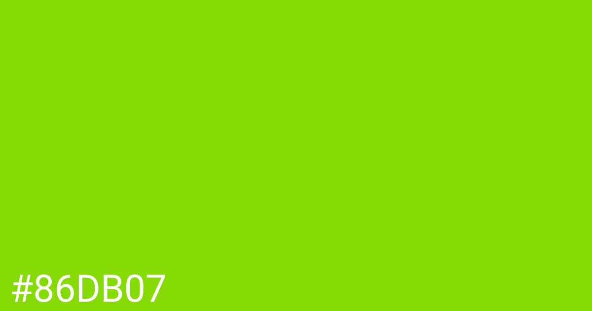 Hex color #86db07 graphic