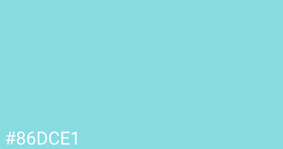 Hex color #86dce1 graphic