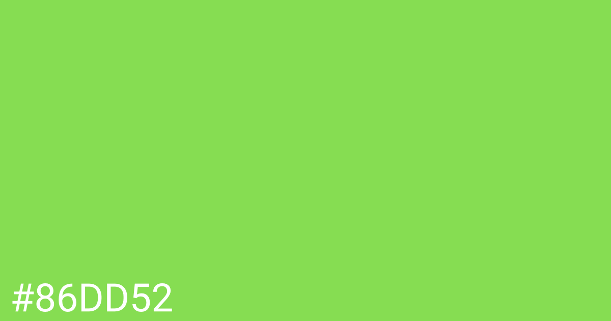 Hex color #86dd52 graphic