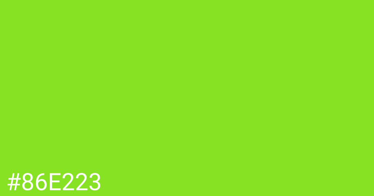 Hex color #86e223 graphic