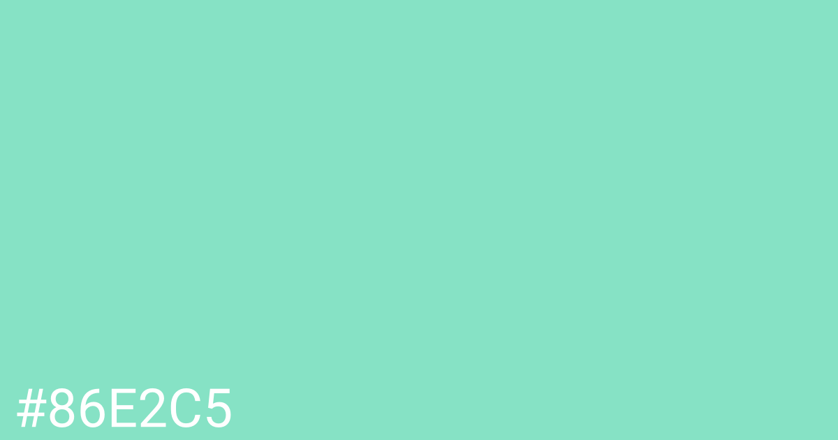 Hex color #86e2c5 graphic