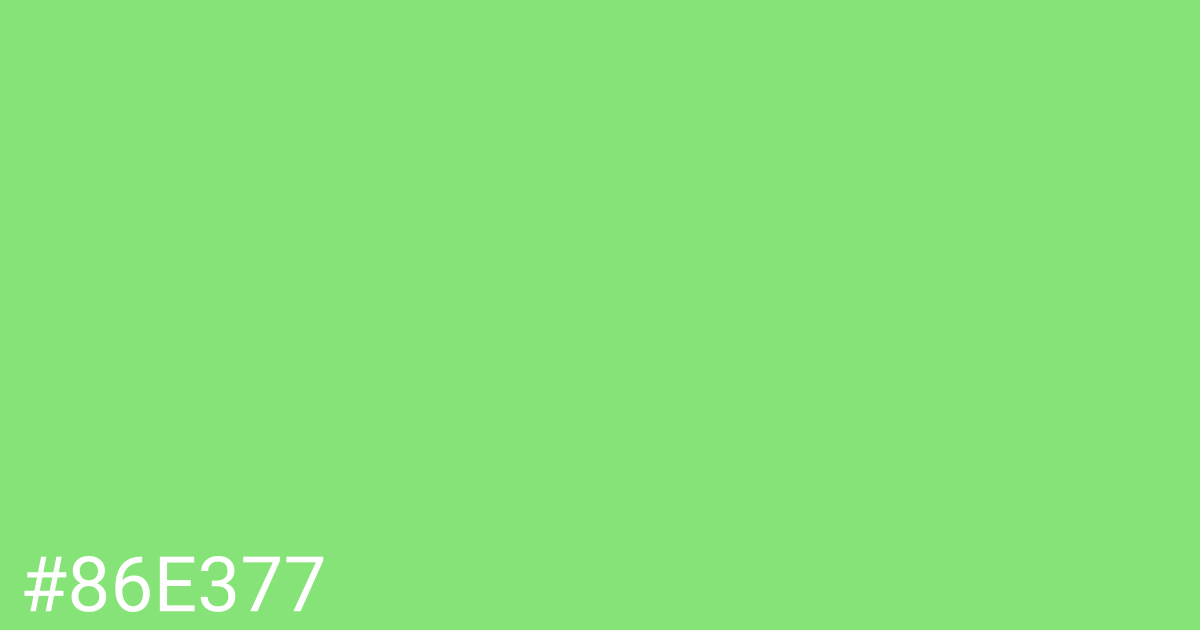 Hex color #86e377 graphic