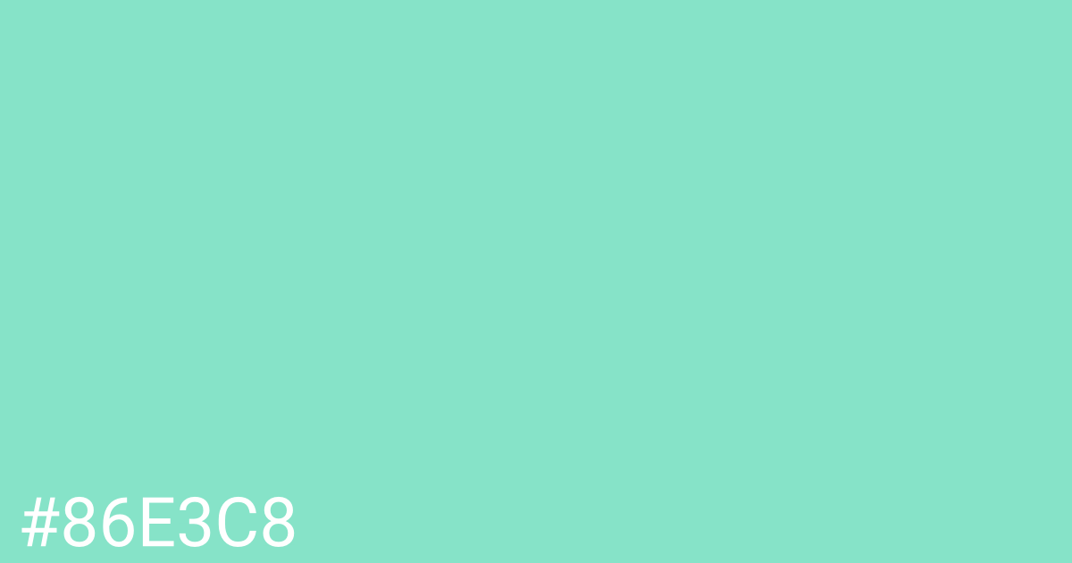 Hex color #86e3c8 graphic