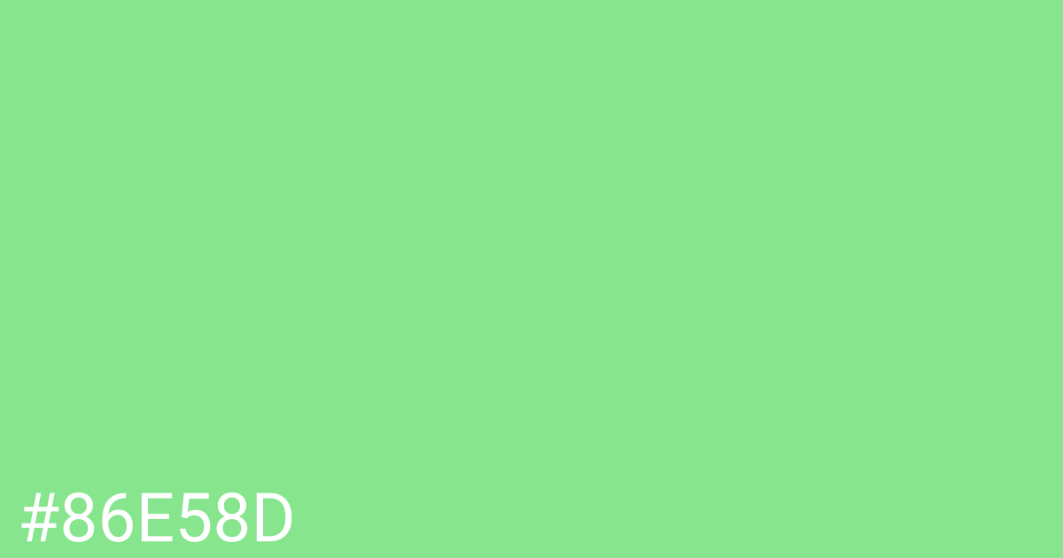 Hex color #86e58d graphic