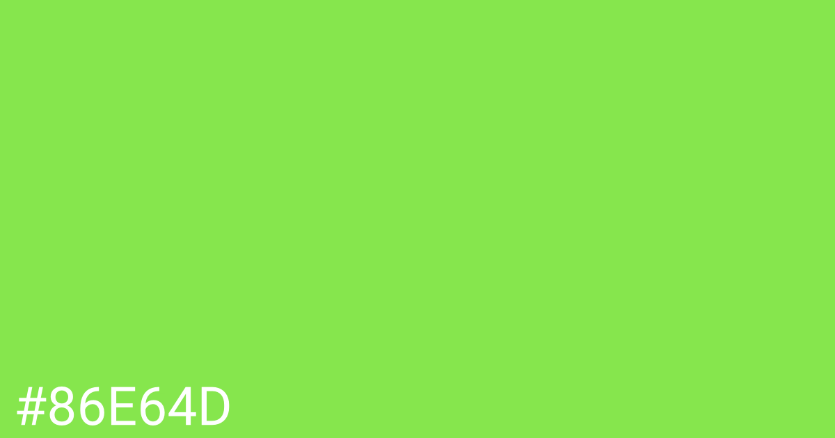 Hex color #86e64d graphic