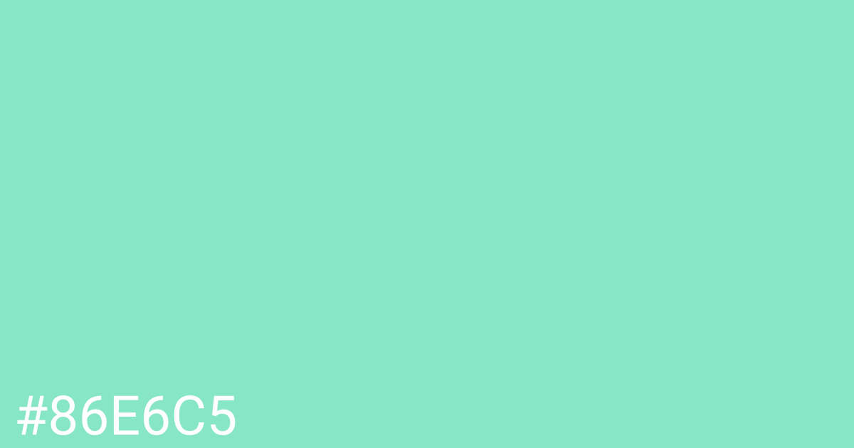 Hex color #86e6c5 graphic