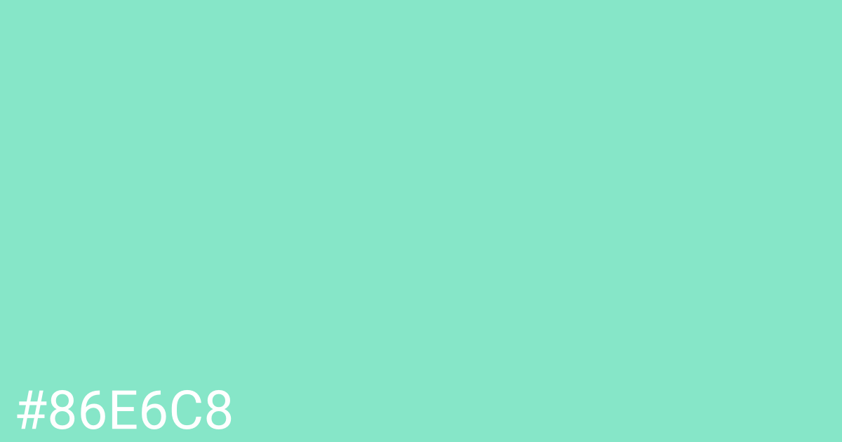 Hex color #86e6c8 graphic